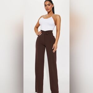 Women's Brown High-Waisted Pants